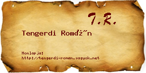 Tengerdi Román névjegykártya